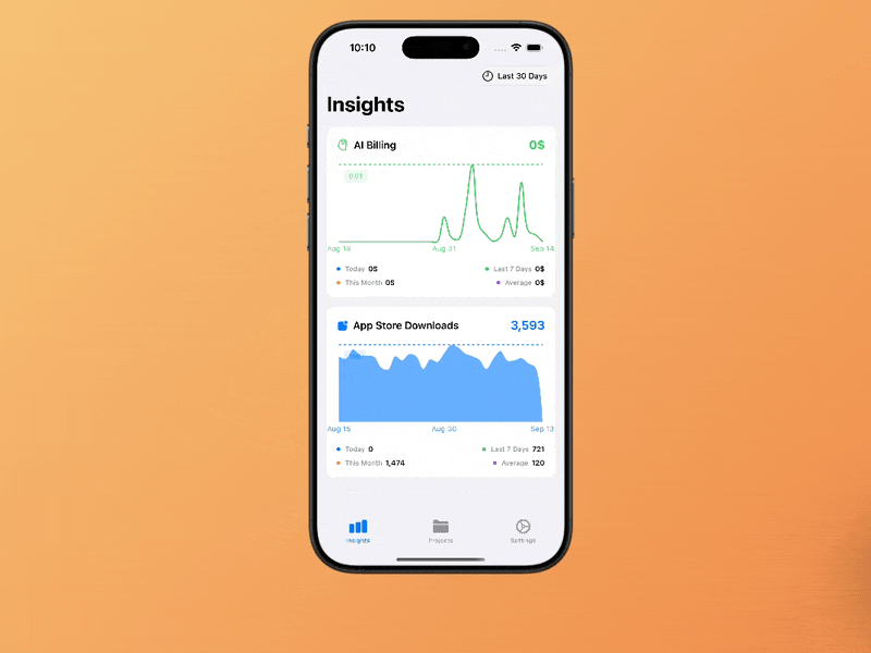 AI Usage monitoring and cost tracking interface